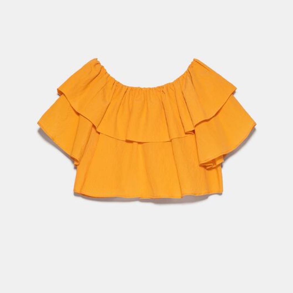 Ruffle yellow top - Picture 2 of 4